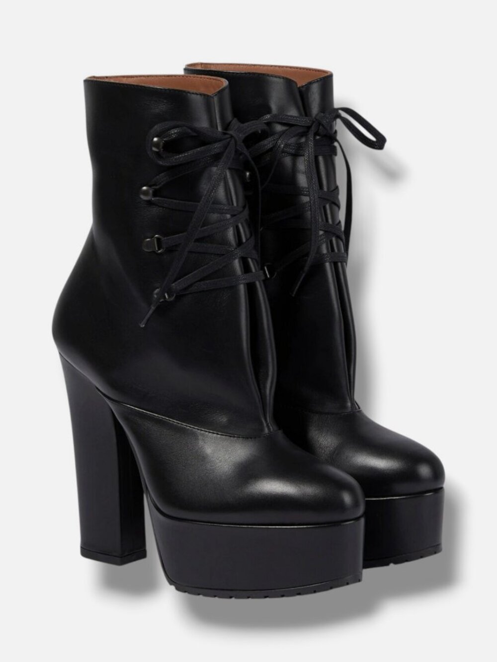 Alaïa Women's Black Trekk 135 Leather Ankle Boots Size 6.5